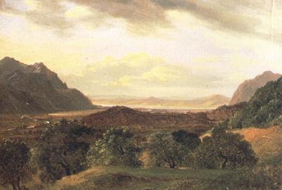Alexandre Calame The Rhone Valley at Bex with a View to the Lake of Geneva (nn02) China oil painting art